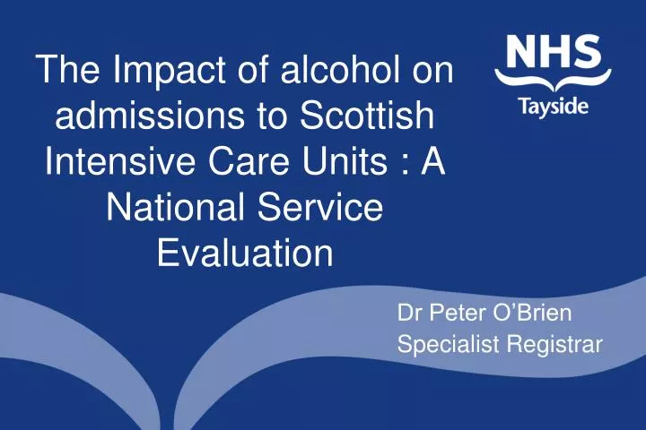 the impact of alcohol on admissions to scottish intensive care units a national service evaluation