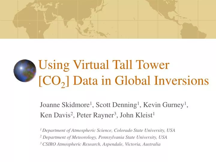 using virtual tall tower co 2 data in global inversions