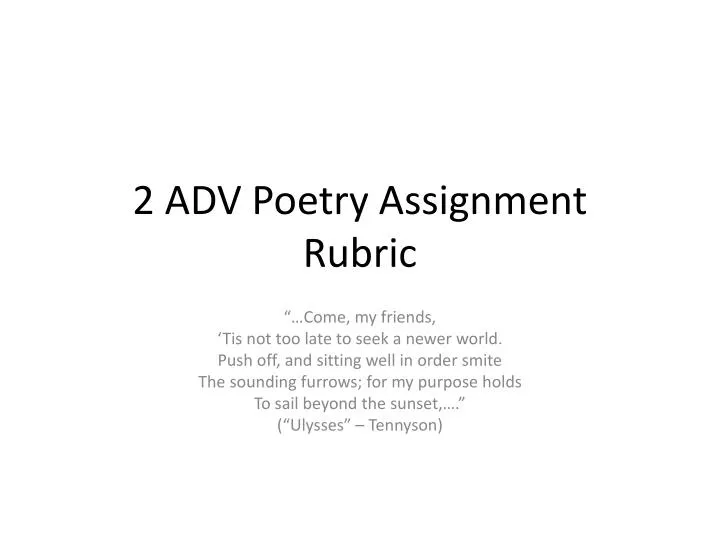 2 adv poetry assignment rubric