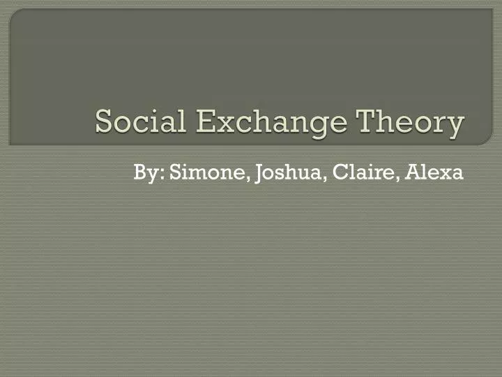 social exchange theory