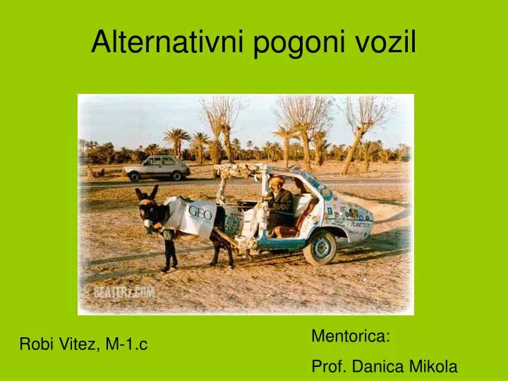 alternativni pogoni vozil