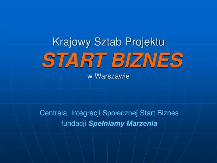 centrala integracji spo ecznej start biznes fundacji spe niamy marzenia