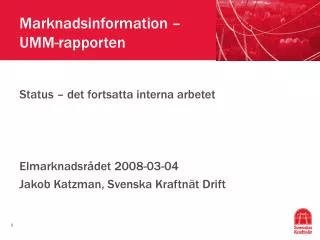 marknadsinformation umm rapporten