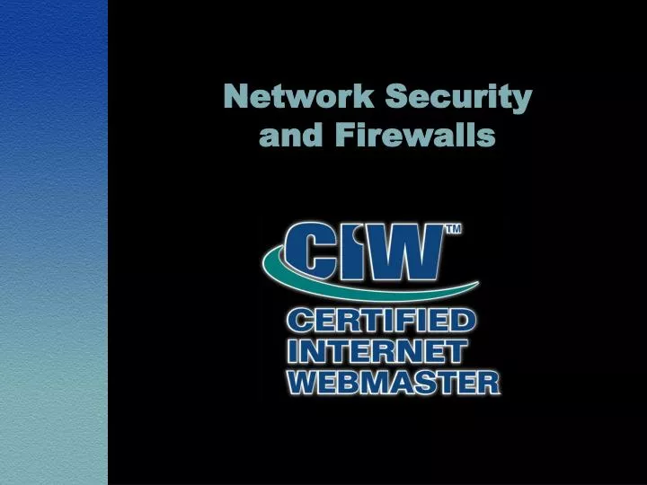 network security and firewalls