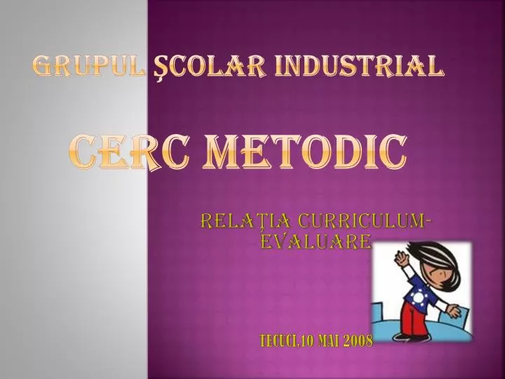 grupul colar industrial cerc metodic