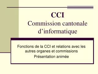 cci commission cantonale d informatique