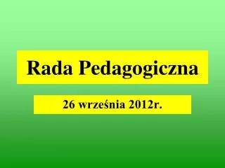 rada pedagogiczna