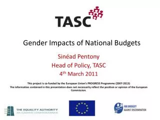 Gender Impacts of National Budgets