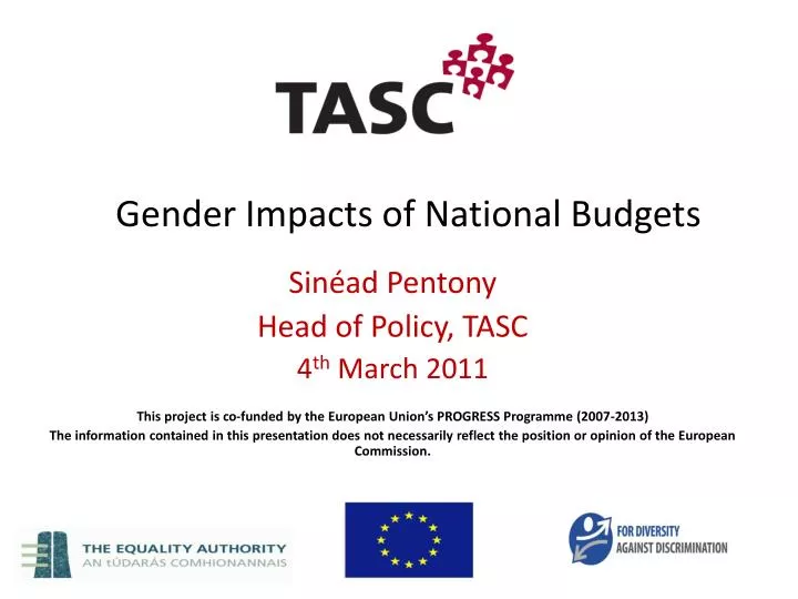 gender impacts of national budgets