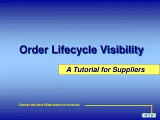 Order Lifecycle Visibility