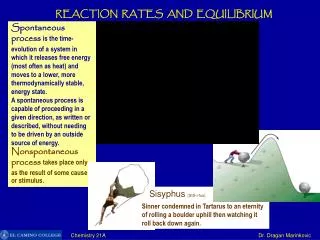 REACTION RATES AND EQUILIBRIUM