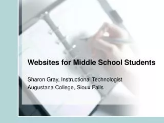 Websites for Middle School Students