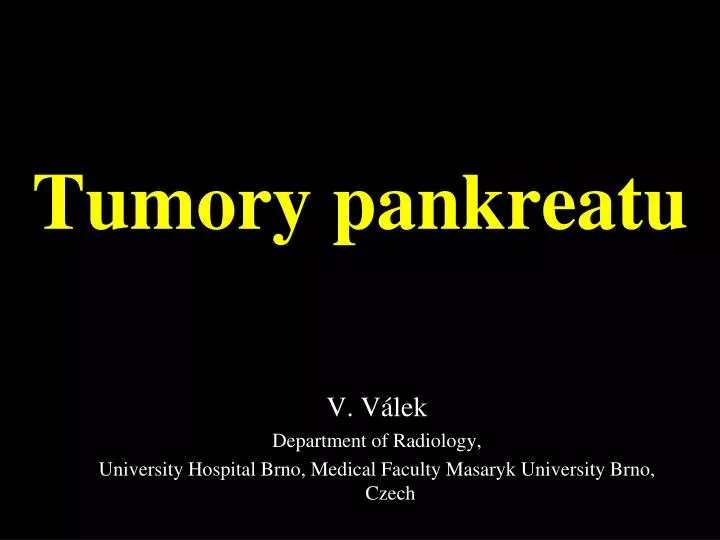 tumory pankreatu