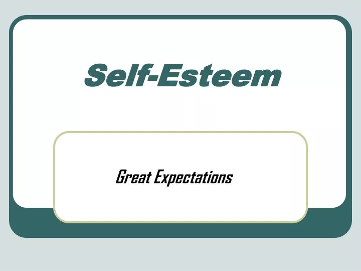 presentation self esteem