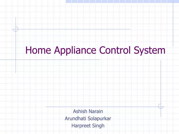 home appliance control system
