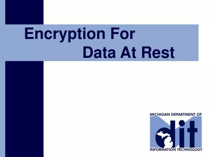encryption for data at rest