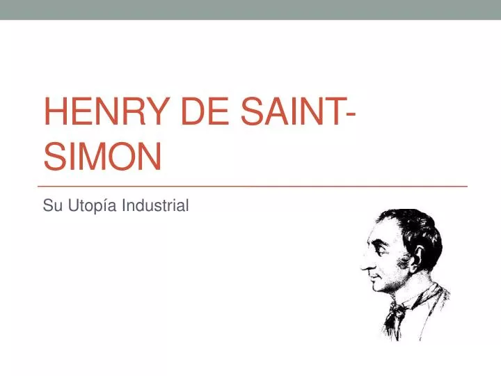 henry de saint simon