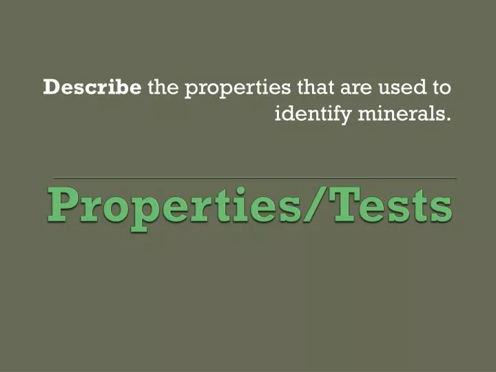properties tests