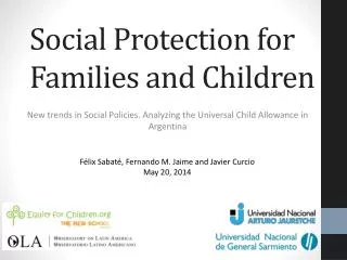 Social Protection for Families and Children