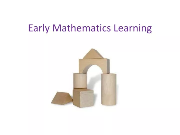 early mathematics learning