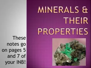 minerals their properties