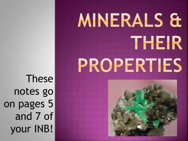 minerals their properties
