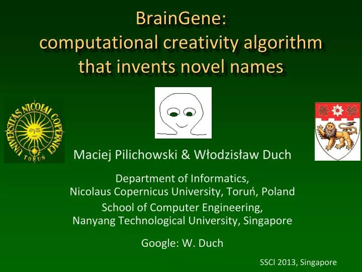braingene computational creativity algorithm that invents novel names