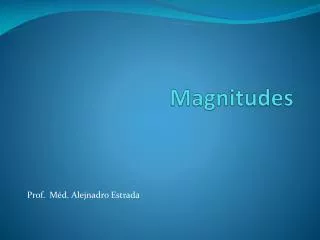 magnitudes