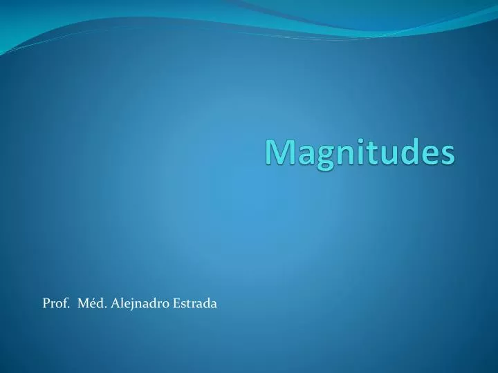 magnitudes