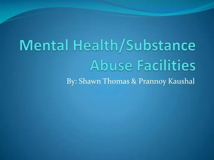 mental health substance abuse facilities