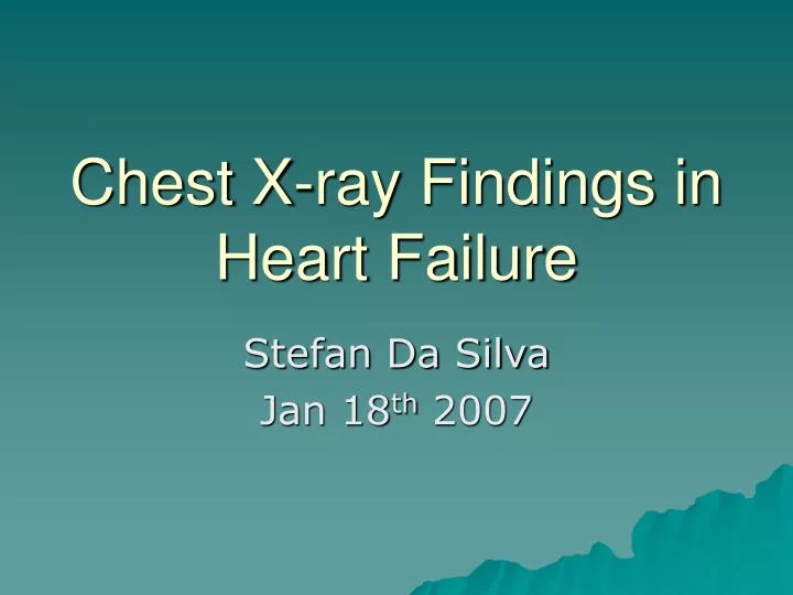 chest x ray findings in heart failure