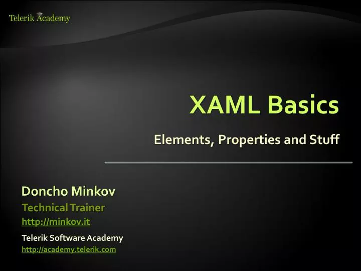 xaml basics