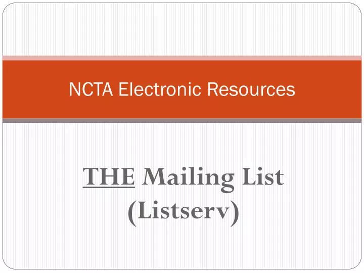 ncta electronic resources