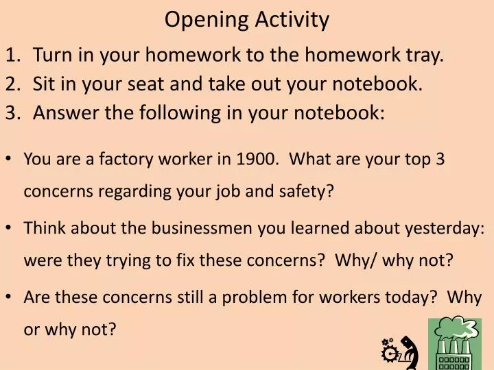 opening activity
