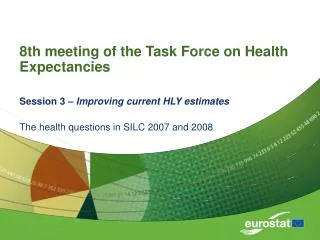 8th meeting of the Task Force on Health Expectancies