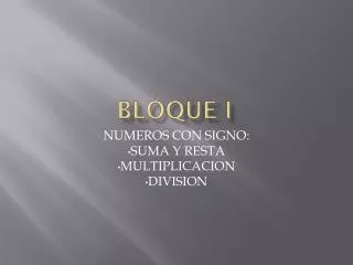 bloque i