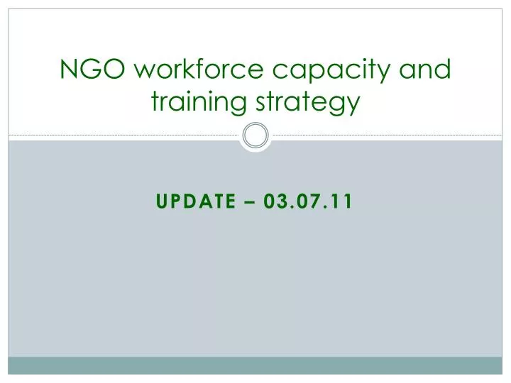 ngo workforce capacity and training strategy