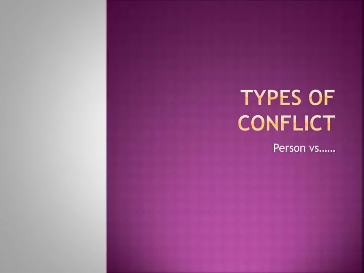 types of conflict