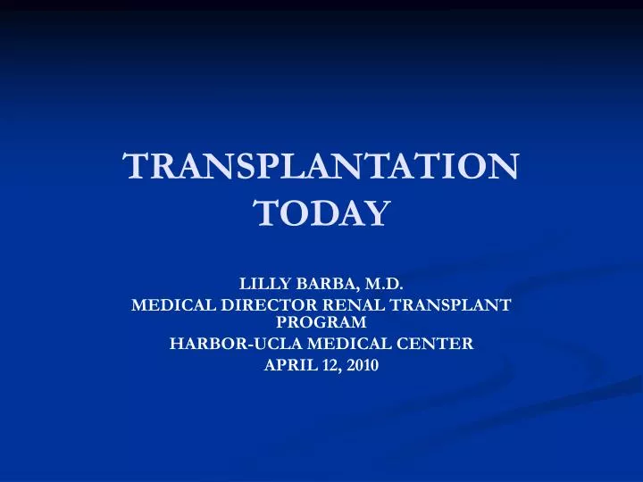transplantation today