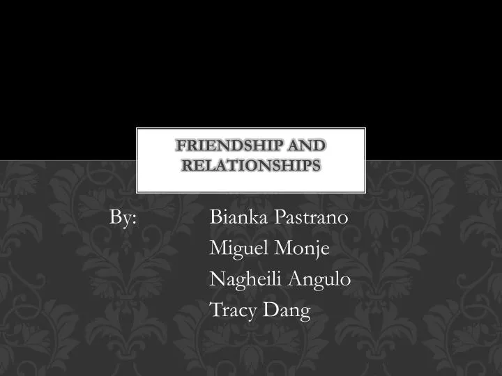 friendship and relationships