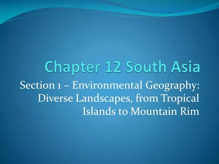 chapter 12 south asia
