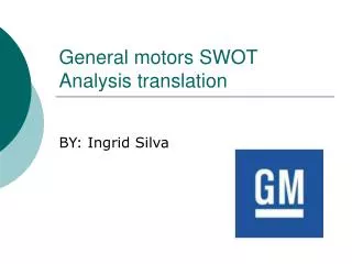 General motors SWOT Analysis translation