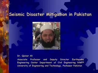 Seismic Disaster Mitigation in Pakistan