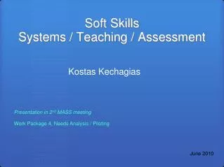 Soft Skills Systems / Teaching / Assessment