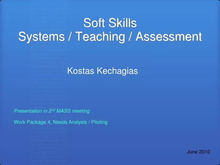 soft skills systems teaching assessment