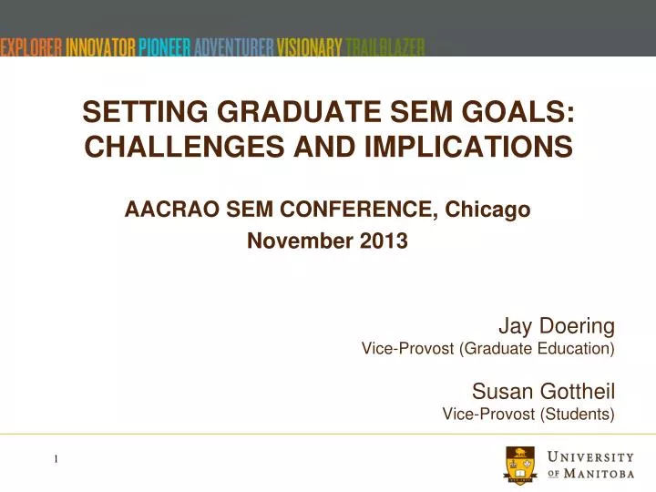 setting graduate sem goals challenges and implications