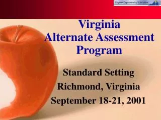 Virginia Alternate Assessment Program