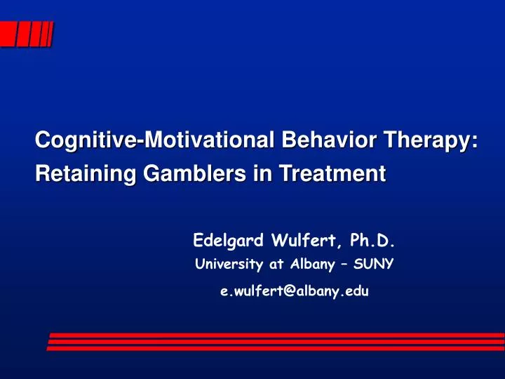 cognitive motivational behavior therapy retaining gamblers in treatment