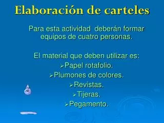 elaboraci n de carteles