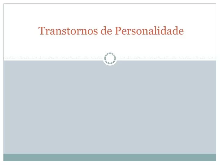 transtornos de personalidade